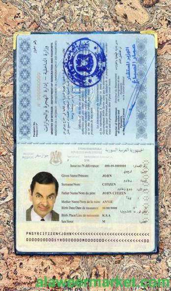 Syria passport photo look